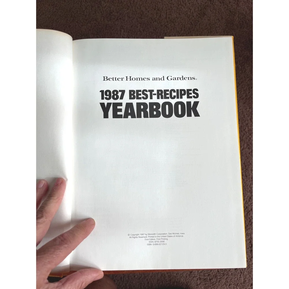 Better Homes and Gardens 1987 Best-Recipes Yearbook Vintage‎ Hardcover Cookbook